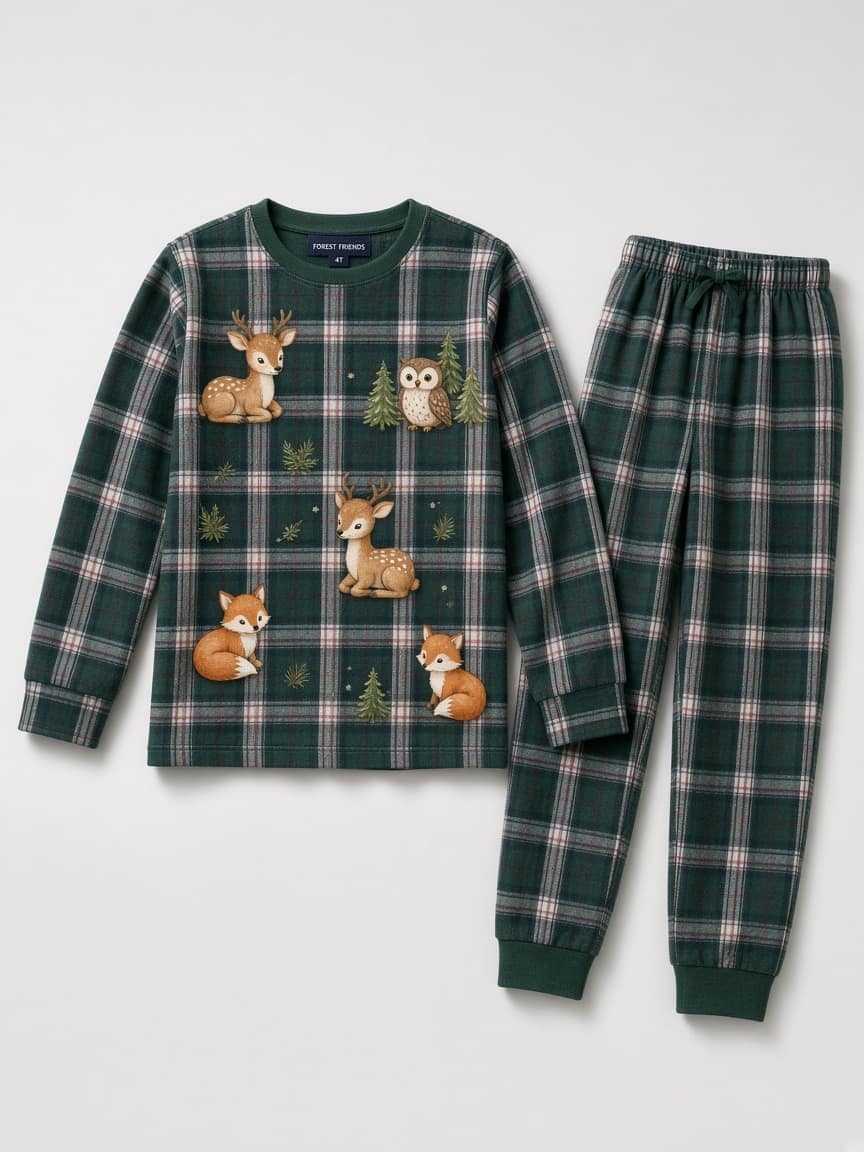 Forest Friends Flannel PJs