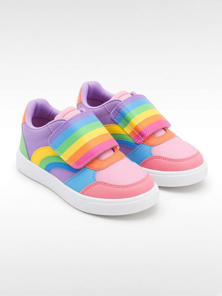 Rainbow Velcro Strap Sneakers