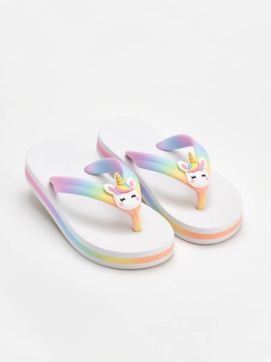Unicorn Rainbow Flip Flops