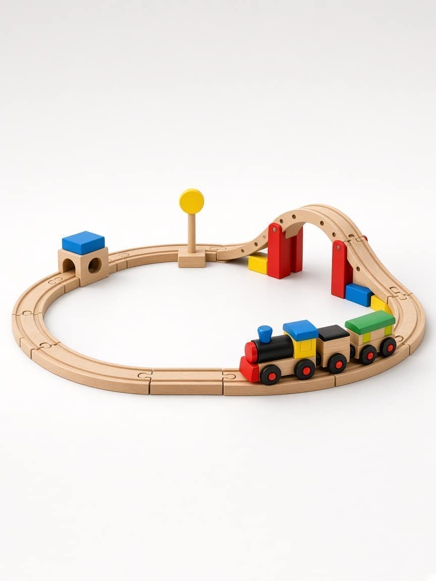 Train Set with Wooden Tracks