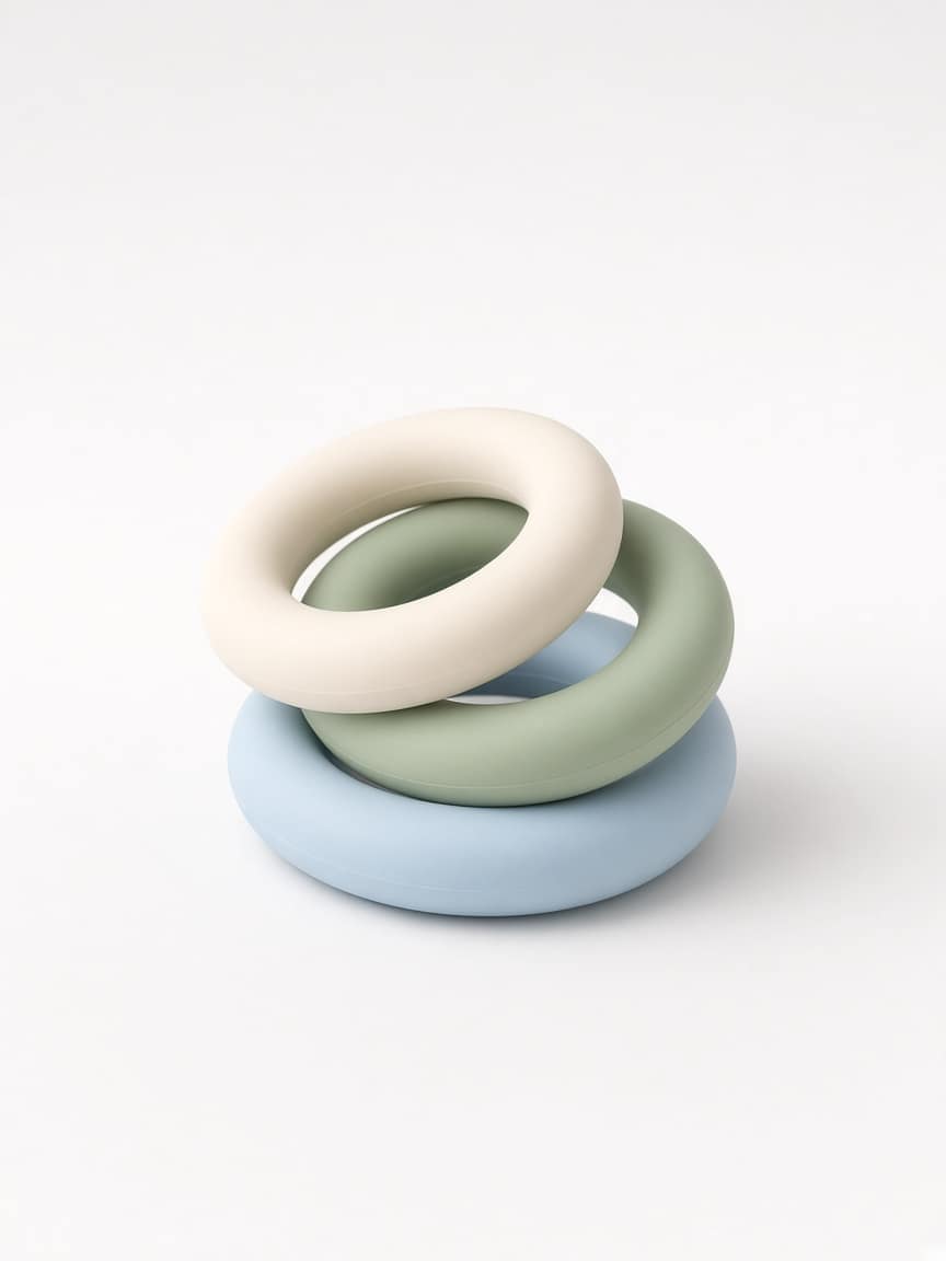 Silicone Teething Ring Set