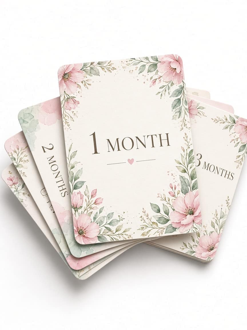 Baby Milestone Monthly Cards
